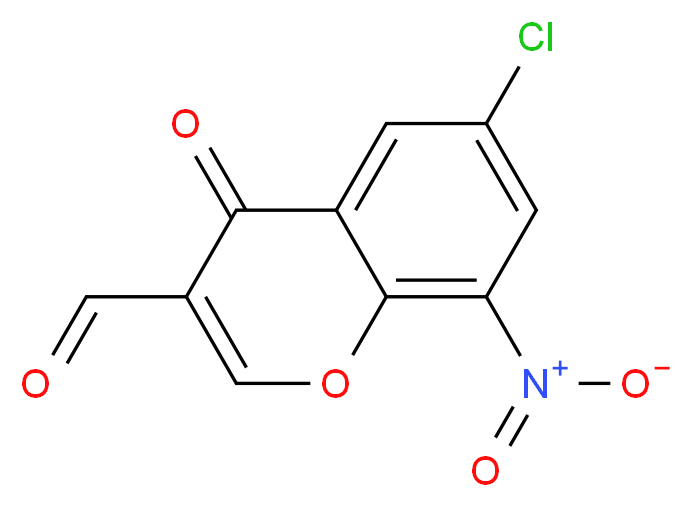6-Chloro-8-nitro-4-oxo-4H-chromene-3-carbaldehyde_分子结构_CAS_)