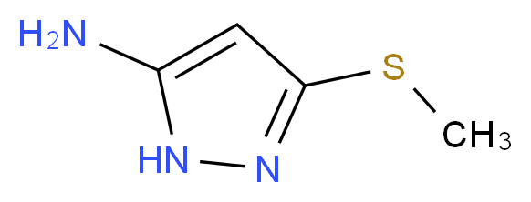 3-(Methylthio)-1H-pyrazol-5-amine_分子结构_CAS_117736-74-0)