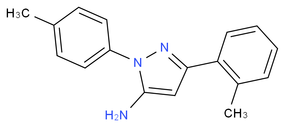 3-(2-methylphenyl)-1-(4-methylphenyl)-1H-pyrazol-5-amine_分子结构_CAS_618092-90-3