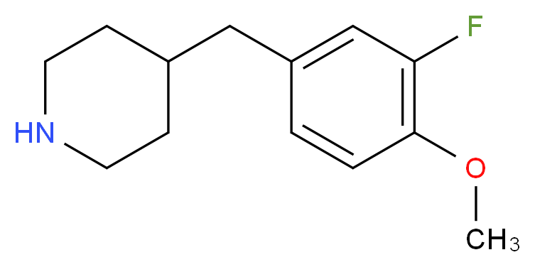 4-(3-FLUORO-4-METHOXY-BENZYL)-PIPERIDINE_分子结构_CAS_584555-74-8)