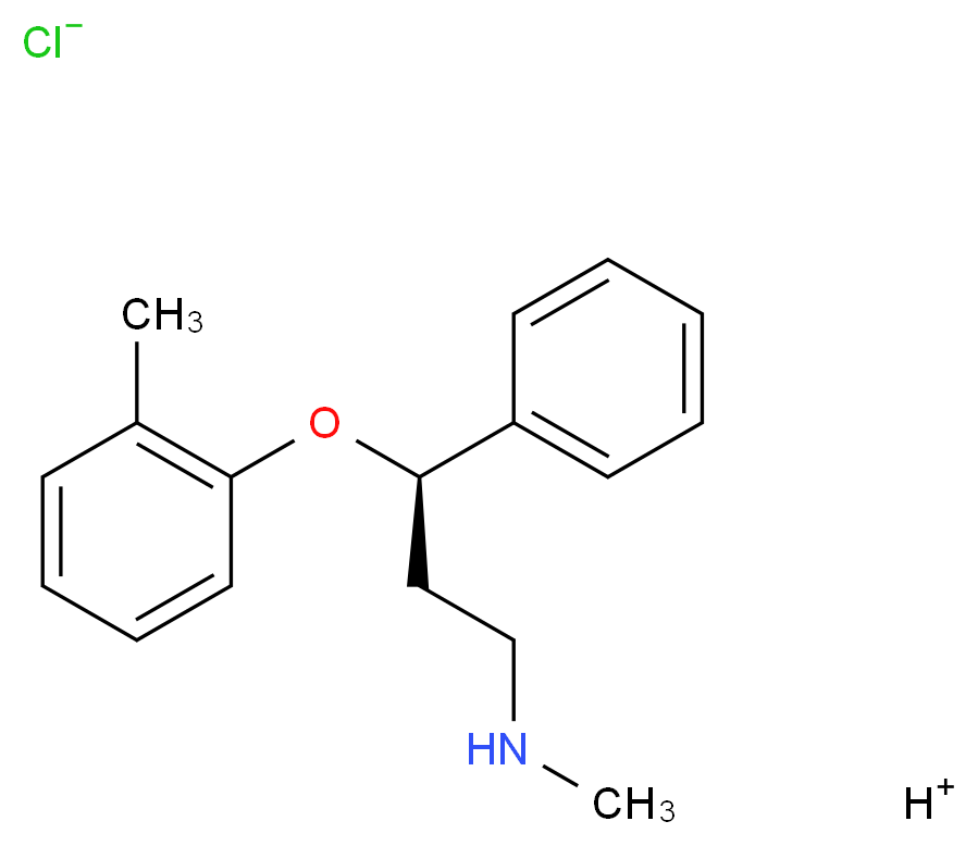 hydrogen methyl[(3R)-3-(2-methylphenoxy)-3-phenylpropyl]amine chloride_分子结构_CAS_82248-59-7