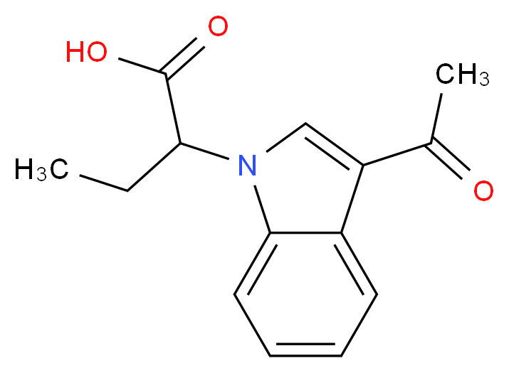 2-(3-acetyl-1H-indol-1-yl)butanoic acid_分子结构_CAS_869949-98-4