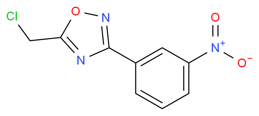 5-(Chloromethyl)-3-(3-nitrophenyl)-1,2,4-oxadiazole_分子结构_CAS_6595-78-4)