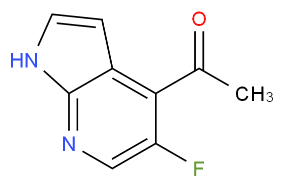 1-(5-Fluoro-1H-pyrrolo[2,3-b]pyridin-4-yl)ethanone_分子结构_CAS_)