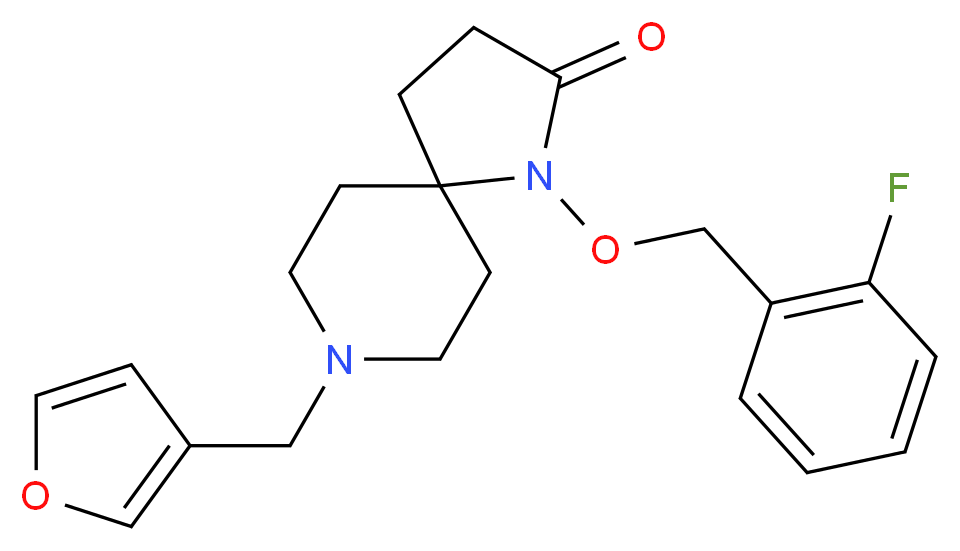 1-[(2-fluorobenzyl)oxy]-8-(3-furylmethyl)-1,8-diazaspiro[4.5]decan-2-one_分子结构_CAS_)