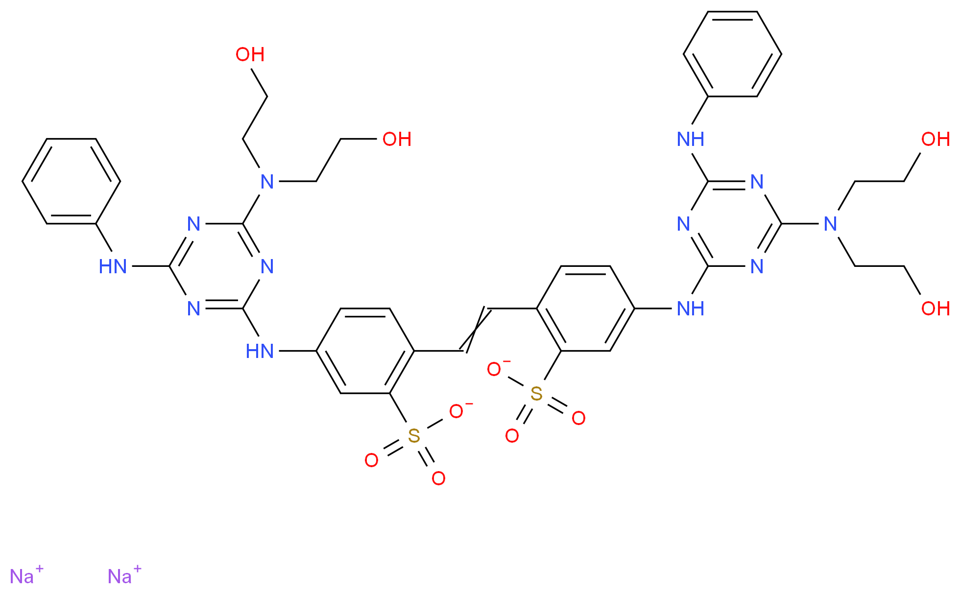 FLUORESCENT BRIGHTENER 28_分子结构_CAS_4404-43-7)