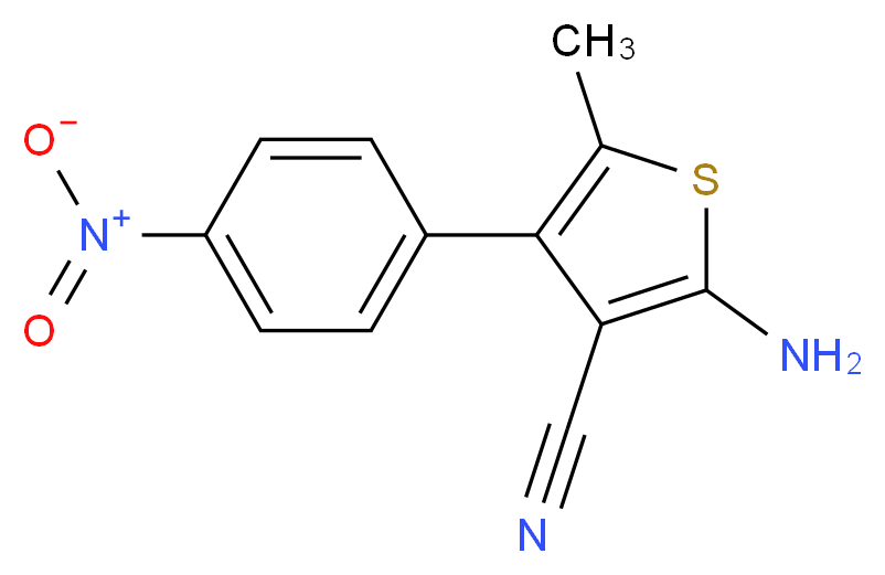 2-amino-5-methyl-4-(4-nitrophenyl)thiophene-3-carbonitrile_分子结构_CAS_605661-11-8)