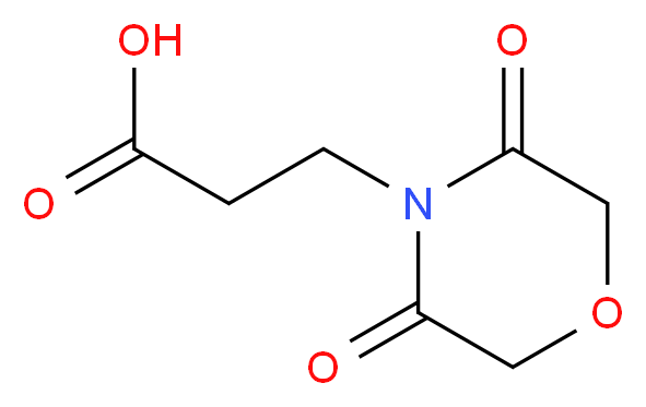 3-(3,5-Dioxomorpholin-4-yl)propanoic acid_分子结构_CAS_)