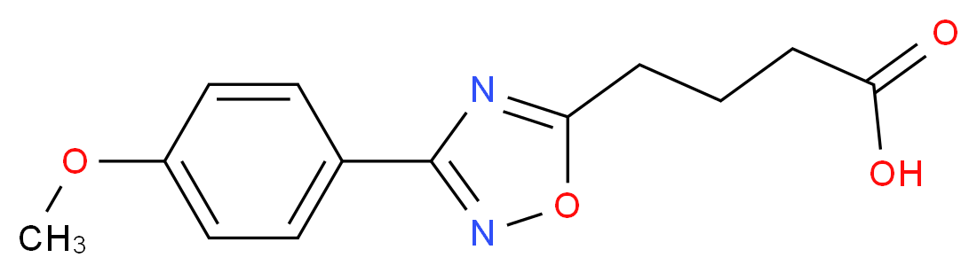 4-[3-(4-methoxyphenyl)-1,2,4-oxadiazol-5-yl]butanoic acid_分子结构_CAS_876721-15-2