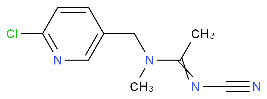 N-[(6-chloropyridin-3-yl)methyl]-N'-cyano-N-methylethanimidamide_分子结构_CAS_135410-20-7