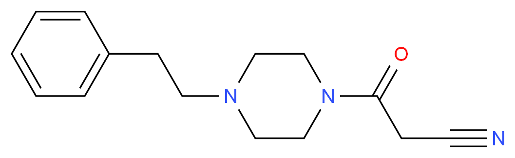 3-Oxo-3-[4-(2-phenylethyl)piperazin-1-yl]-propanenitrile_分子结构_CAS_)