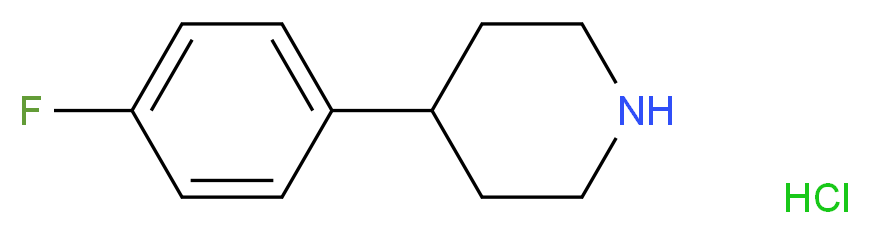 4-(4-Fluorophenyl)piperidine hydrochloride_分子结构_CAS_)