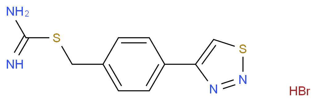 ({[4-(1,2,3-thiadiazol-4-yl)phenyl]methyl}sulfanyl)methanimidamide hydrobromide_分子结构_CAS_253586-55-9