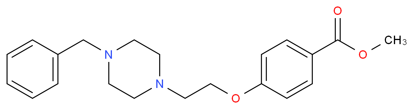 methyl 4-[2-(4-benzylpiperazin-1-yl)ethoxy]benzoate_分子结构_CAS_937601-91-7