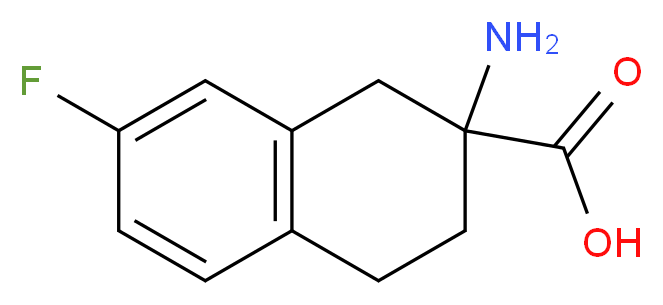 2-amino-7-fluoro-1,2,3,4-tetrahydronaphthalene-2-carboxylic acid_分子结构_CAS_1196153-42-0