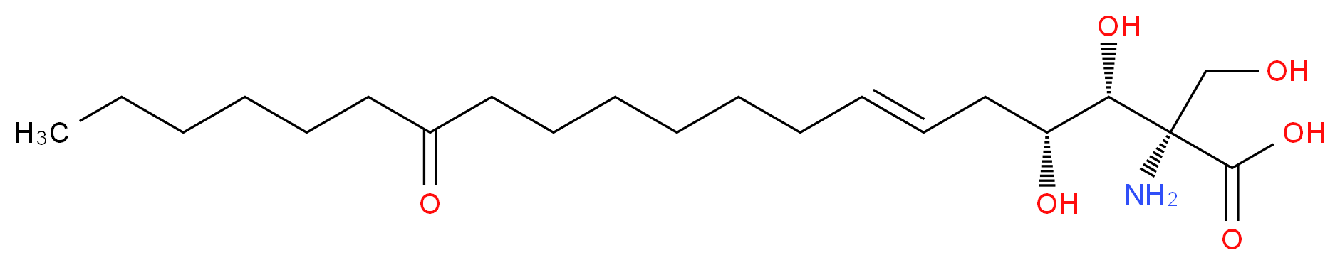 (3R,4R,6E)-2-amino-3,4-dihydroxy-2-(hydroxymethyl)-14-oxoicos-6-enoic acid_分子结构_CAS_35891-70-4