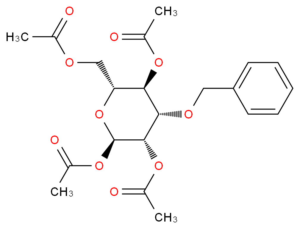 3-O-Benzyl-1,2,4,6-tetra-O-acetyl-α-D-mannopyranose_分子结构_CAS_65827-58-9)