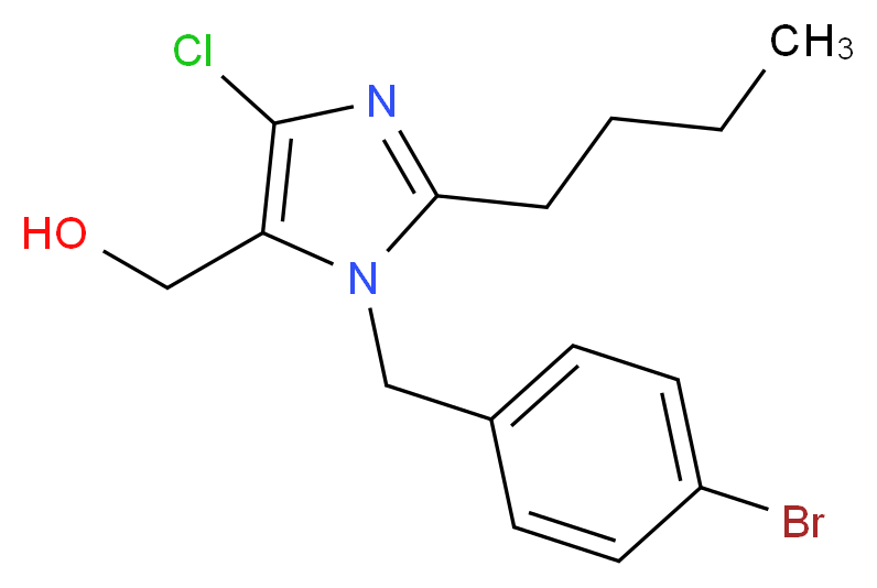 1-(4-bromobenzyl)-2-butyl-4-chloro-1h-imidazole-5-methanol_分子结构_CAS_151012-31-6)