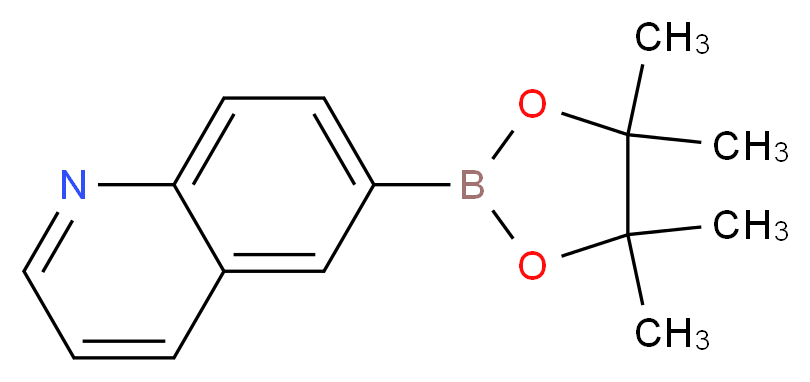 6-(tetramethyl-1,3,2-dioxaborolan-2-yl)quinoline_分子结构_CAS_406463-06-7