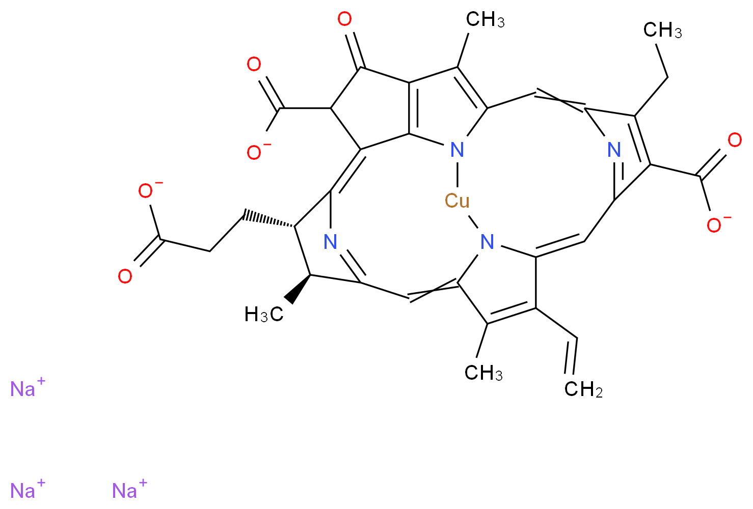 CHLOROPHYLLIN SODIUM COPPER_分子结构_CAS_97659-67-1)