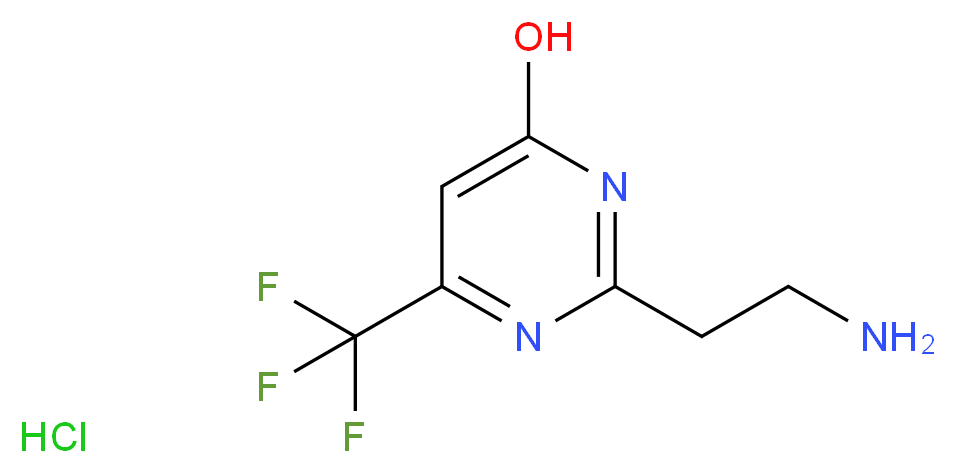 2-(2-aminoethyl)-6-(trifluoromethyl)pyrimidin-4-ol hydrochloride_分子结构_CAS_1196147-51-9