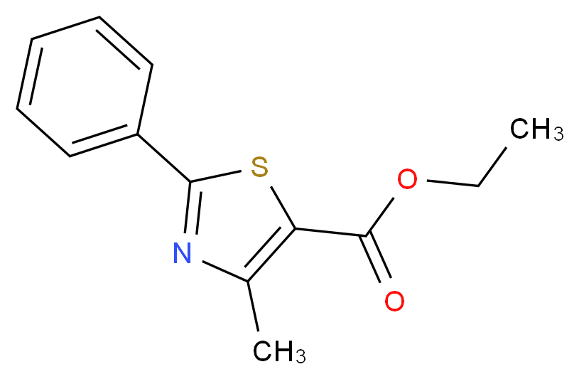 Ethyl 4-methyl-2-phenyl-1,3-thiazole-5-carboxylate_分子结构_CAS_53715-64-3)