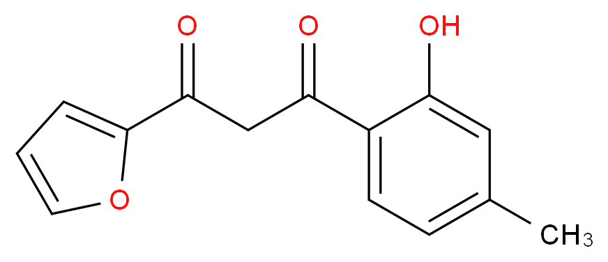 1-(2-furyl)-3-(2-hydroxy-4-methylphenyl)-1,3-propanedione_分子结构_CAS_51379-21-6)