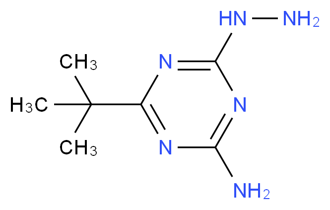4-(tert-butyl)-6-hydrazino-1,3,5-triazin-2-amine_分子结构_CAS_175204-78-1)