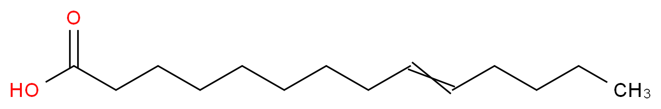 tetradec-9-enoic acid_分子结构_CAS_50286-30-1