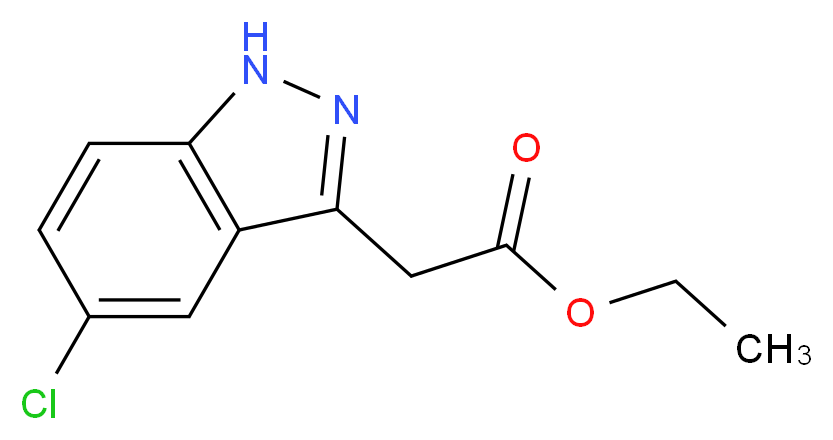 Ethyl 2-(5-chloro-1H-indazol-3-yl)acetate_分子结构_CAS_27512-72-7)