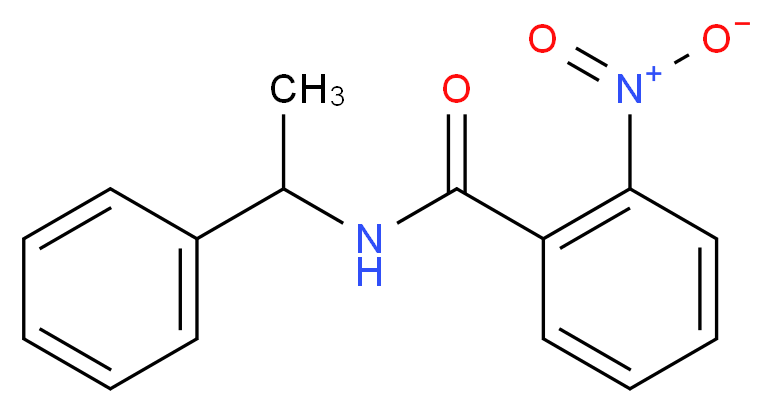 2-nitro-N-(1-phenylethyl)benzamide_分子结构_CAS_124264-90-0