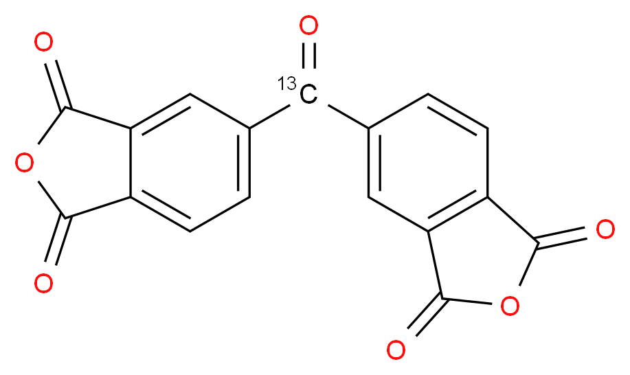 二苯甲酮-α-13C-3,3′,4,4′-四甲酸二酐_分子结构_CAS_286425-35-2)