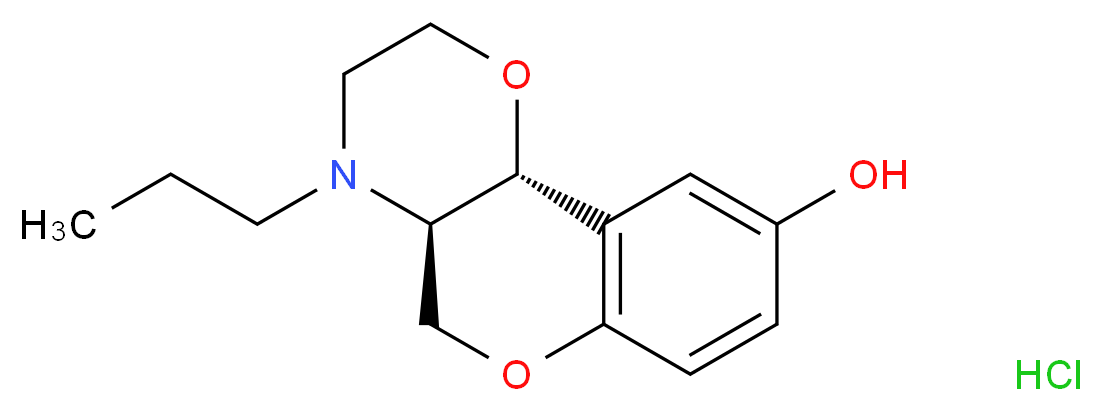 (2R,7R)-6-propyl-3,9-dioxa-6-azatricyclo[8.4.0.0<sup>2</sup>,<sup>7</sup>]tetradeca-1(10),11,13-trien-13-ol hydrochloride_分子结构_CAS_112960-16-4