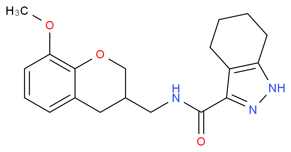 N-[(8-methoxy-3,4-dihydro-2H-chromen-3-yl)methyl]-4,5,6,7-tetrahydro-1H-indazole-3-carboxamide_分子结构_CAS_)