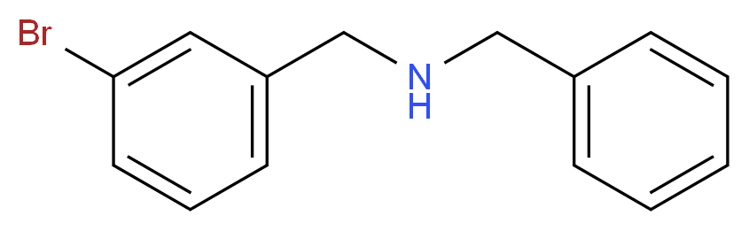 benzyl[(3-bromophenyl)methyl]amine_分子结构_CAS_70251-03-5