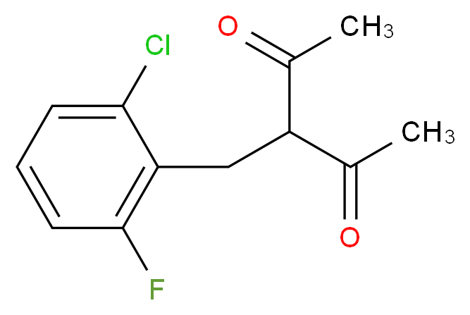 3-(2-Chloro-6-fluorobenzyl)pentane-2,4-dione 97%_分子结构_CAS_175136-74-0)