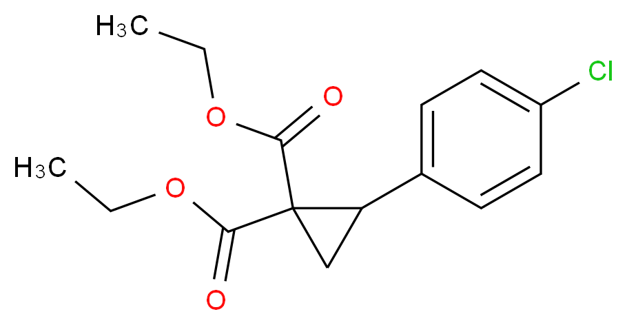 Diethyl 2-(4-chlorophenyl)-1,1-cyclopropanedicarboxylate_分子结构_CAS_74444-83-0)