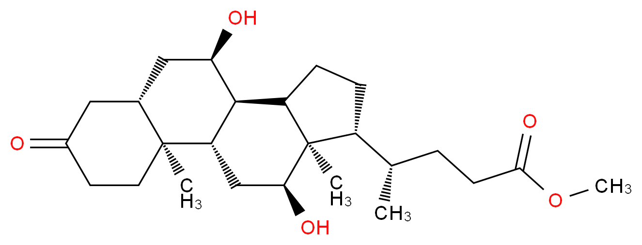 methyl (4S)-4-[(1S,2S,7S,9R,10R,14R,15R,16S)-9,16-dihydroxy-2,15-dimethyl-5-oxotetracyclo[8.7.0.0<sup>2</sup>,<sup>7</sup>.0<sup>1</sup><sup>1</sup>,<sup>1</sup><sup>5</sup>]heptadecan-14-yl]pentanoate_分子结构_CAS_14772-92-0