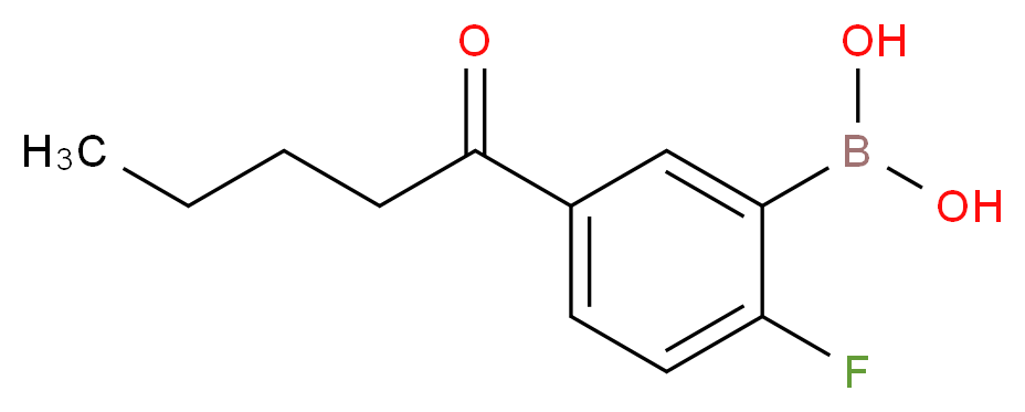 (2-fluoro-5-pentanoylphenyl)boronic acid_分子结构_CAS_1072951-52-0