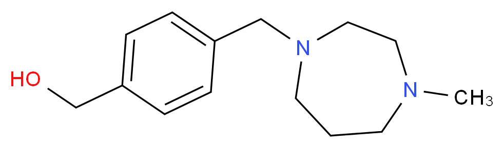 {4-[(4-methyl-1,4-diazepan-1-yl)methyl]phenyl}methanol_分子结构_CAS_884507-50-0