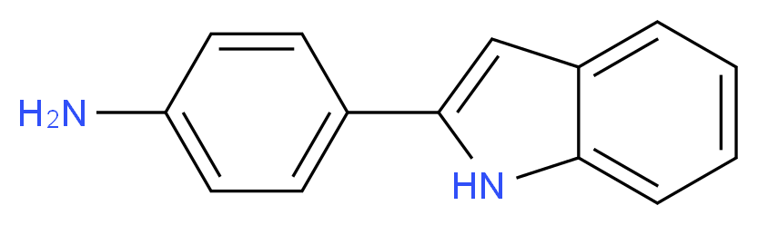 4-(1H-indol-2-yl)aniline_分子结构_CAS_21889-05-4