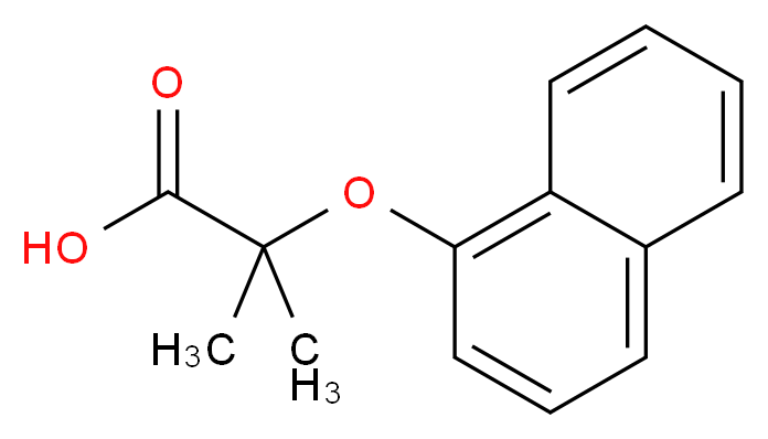 2-methyl-2-(naphthalen-1-yloxy)propanoic acid_分子结构_CAS_30366-94-0