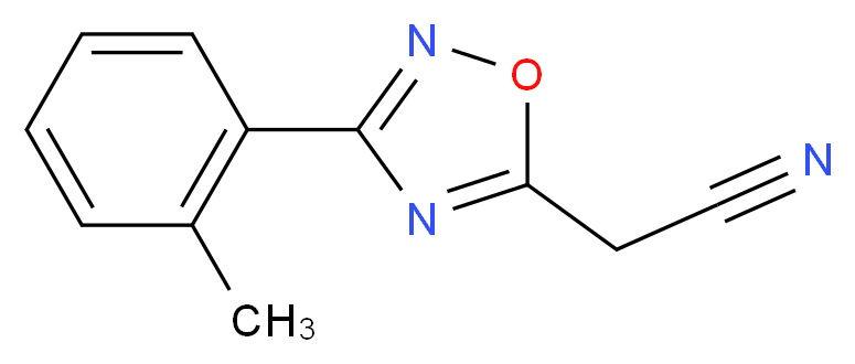 [3-(2-Methylphenyl)-1,2,4-oxadiazol-5-yl]acetonitrile_分子结构_CAS_)
