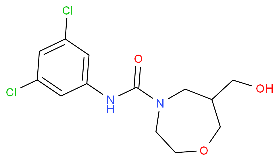 N-(3,5-dichlorophenyl)-6-(hydroxymethyl)-1,4-oxazepane-4-carboxamide_分子结构_CAS_)
