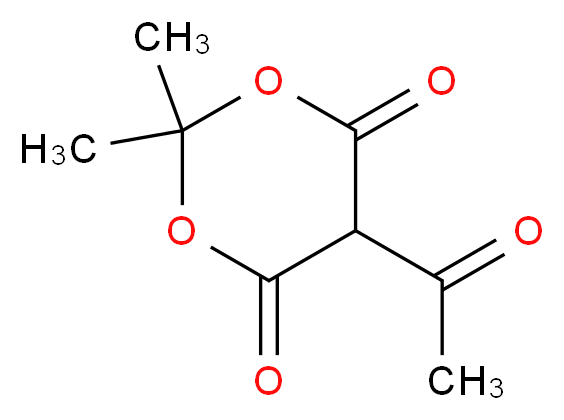 5-Acetyl-2,2-dimethyl-1,3-dioxane-4,6-dione_分子结构_CAS_72324-39-1)