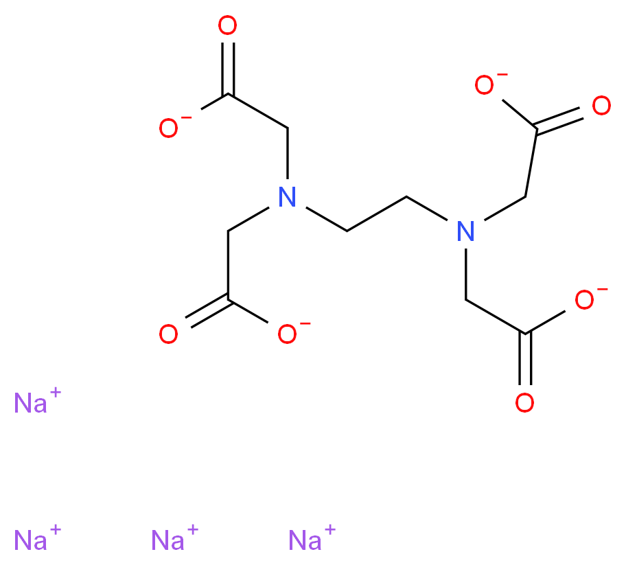 ETHYLENEDIAMINE TETRAACETIC ACID TETRASODIUM SALT HYDRATE_分子结构_CAS_67401-50-7)