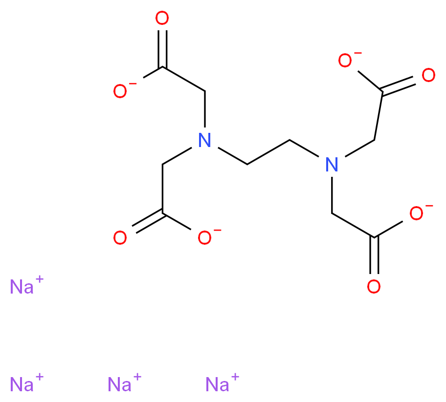 EDTA tetrasodium_分子结构_CAS_64-02-8)