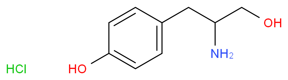 4-(2-amino-3-hydroxypropyl)phenol hydrochloride_分子结构_CAS_40829-04-7