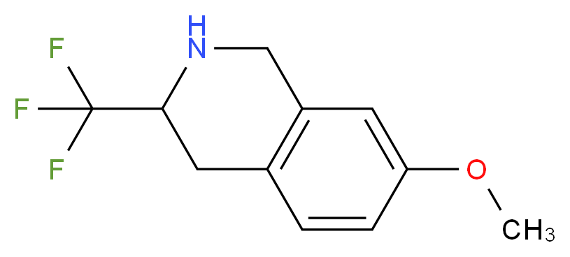 7-methoxy-3-(trifluoromethyl)-1,2,3,4-tetrahydroisoquinoline_分子结构_CAS_1196144-98-5