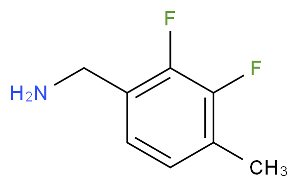 2,3-二氟-4-甲基苄胺_分子结构_CAS_261763-41-1)